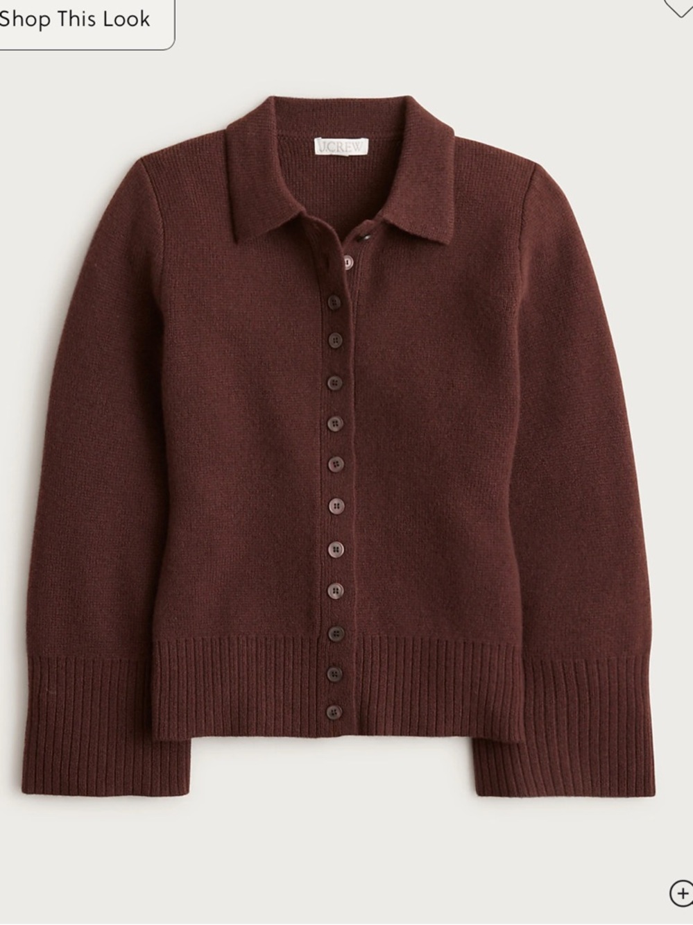 J. Crew Milano-stitch cinched-waist cardigan deep chocolate - Picture 2 of 8